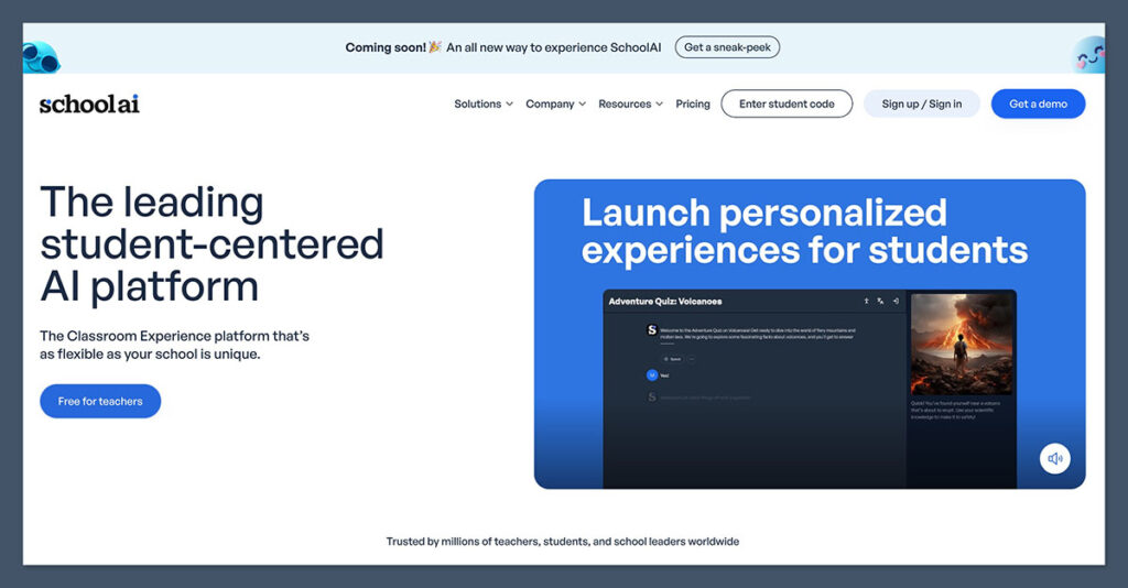 SchoolAI Homepage