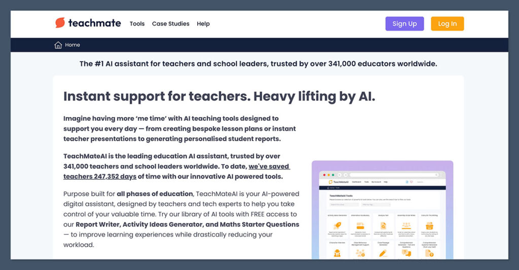 TeachMateAI Homepage
