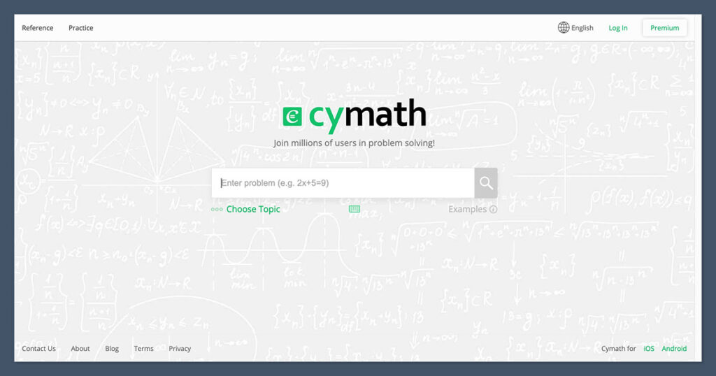 Cymath Homepage