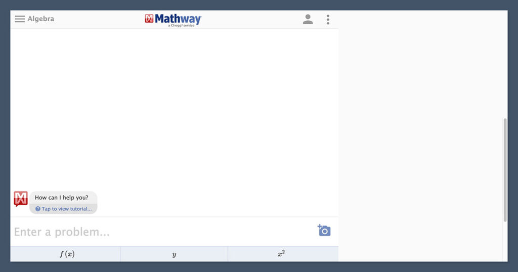 Mathway Homepage