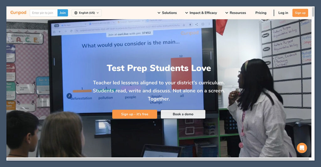 Curipod Homepage