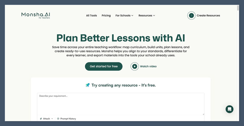 Monsha ai Homepage