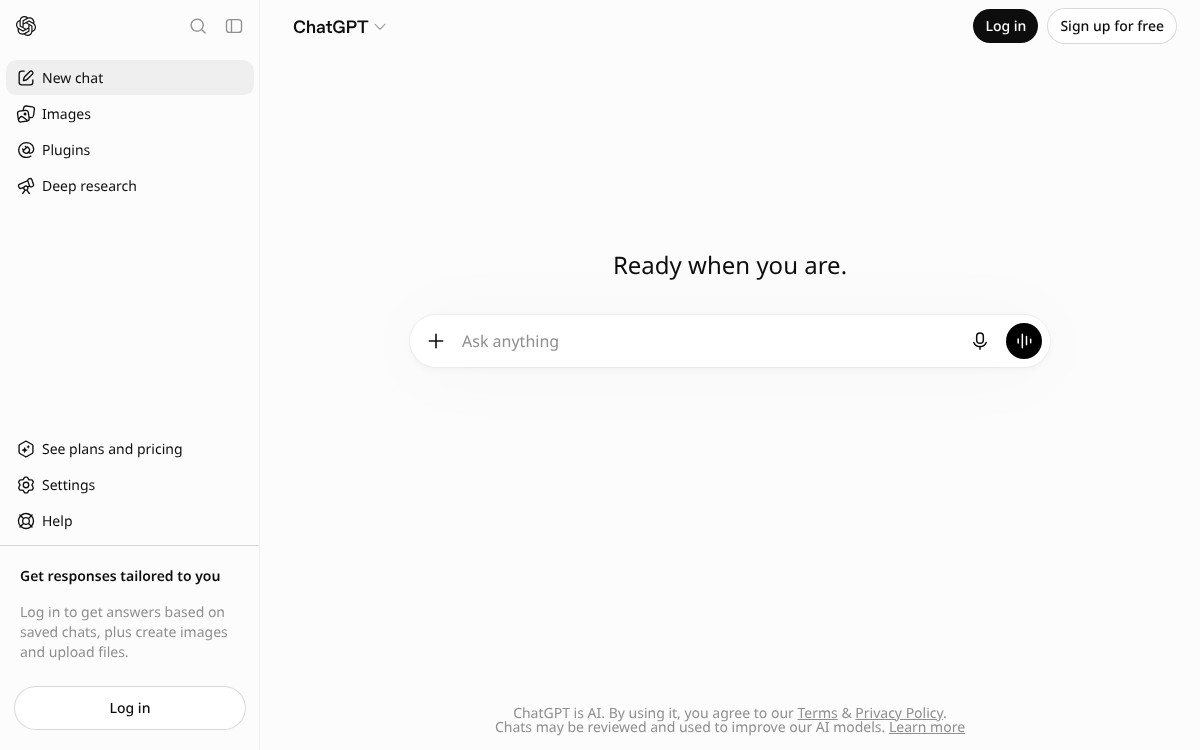 ChatGPT Study Mode homepage