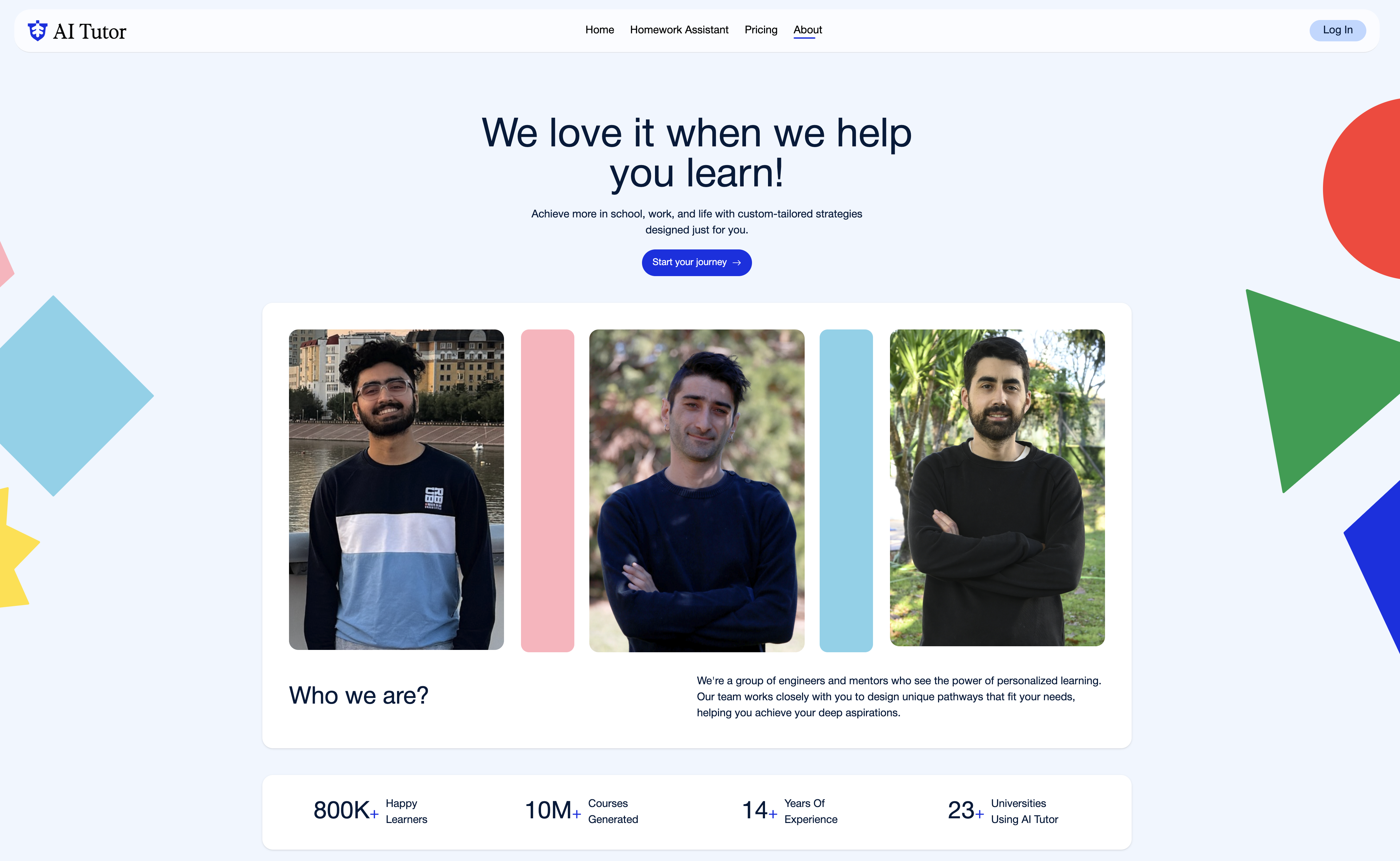 All About AI Tutor - Learn more About our Mission and Team